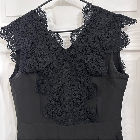 SHEIN Black Ruffle V-Neck Jumpsuit - Picture 2 of 3